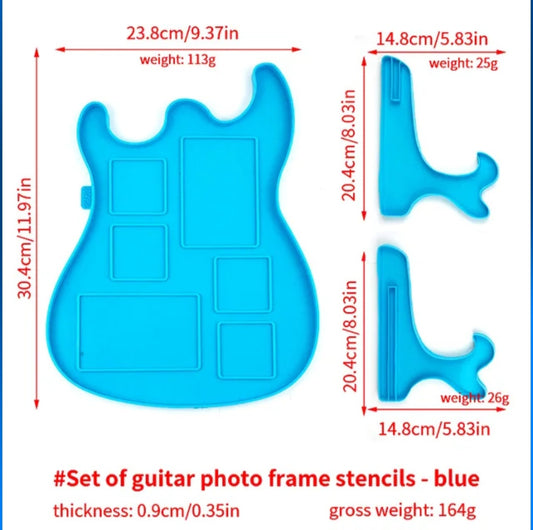 Guitar Silicone Mold w/Silicone Stand Mold