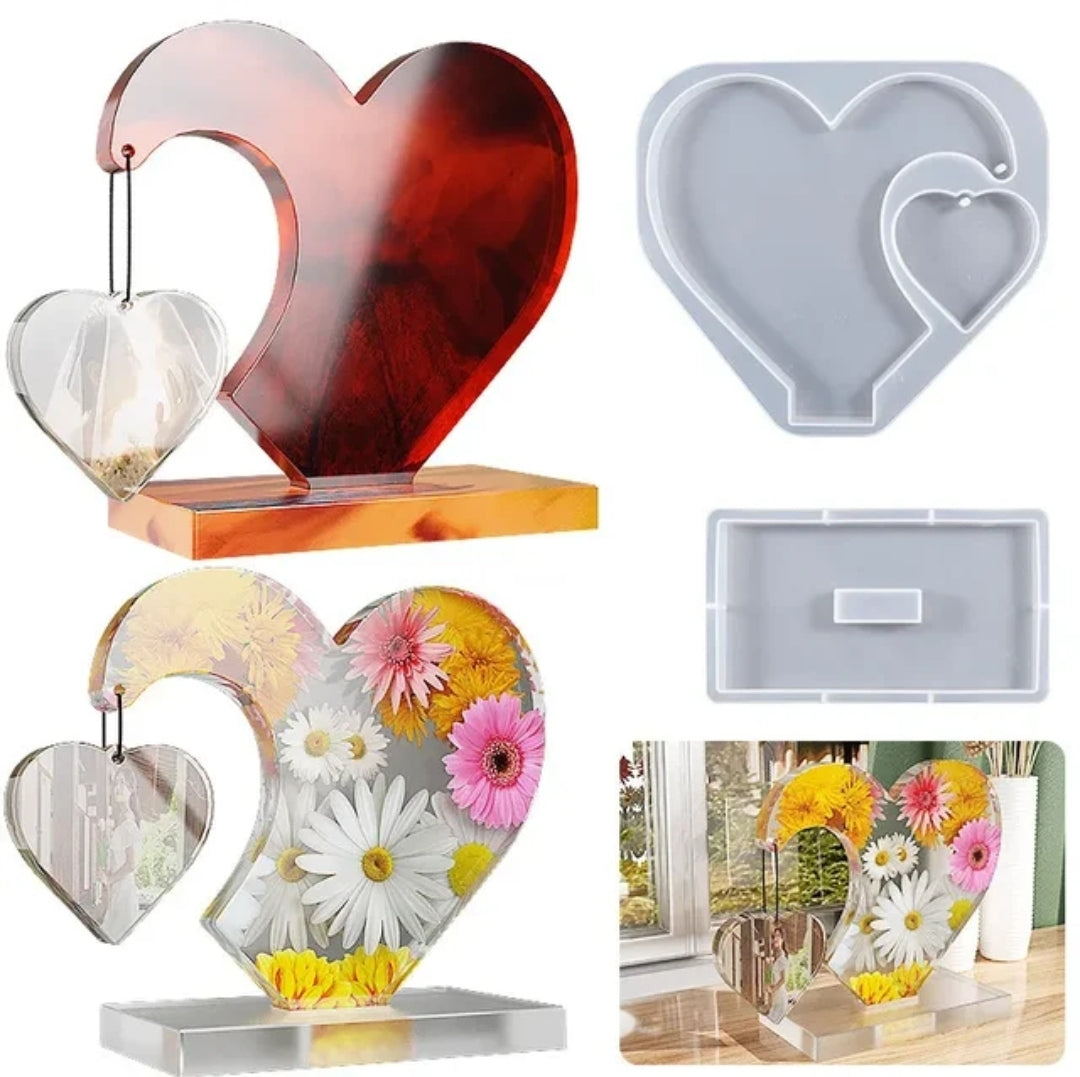 Double Hanging Heart Mold